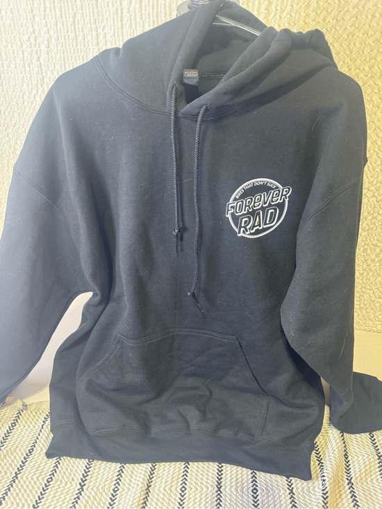 Gildan Other - Gildan Black Hoodie with White Forever Rad Chest Logo